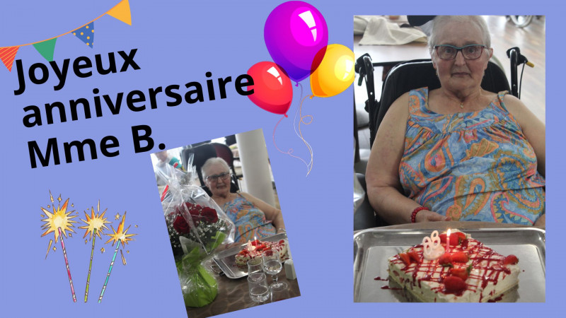 Samedi 16 Juillet: Joyeux anniversaire Mme B !!!
