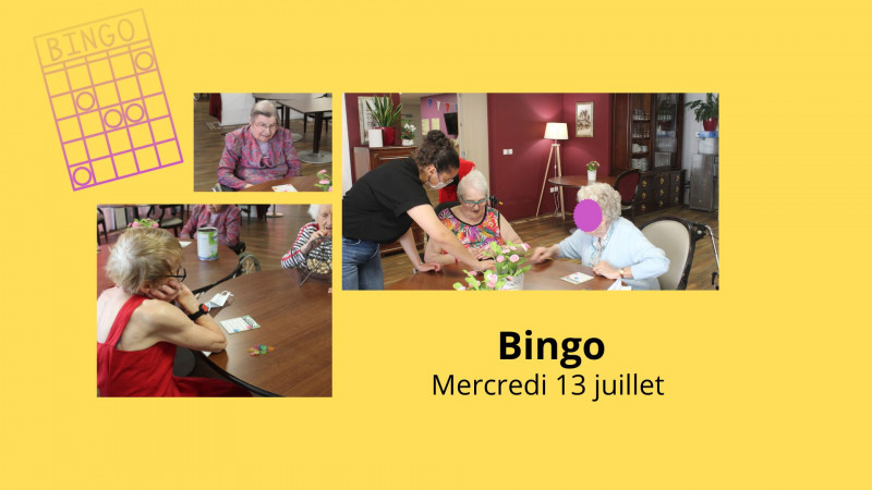 Mercredi 13 juillet: BINGO!!!!