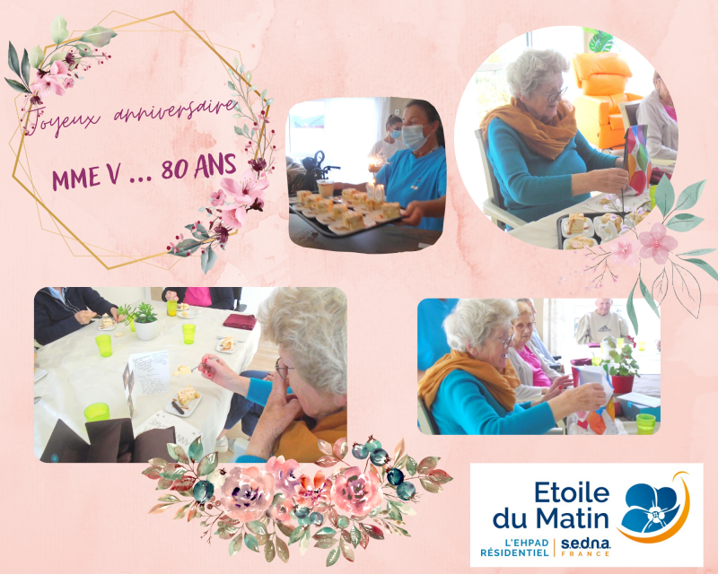 Un joyeux anniversaire à Mme V.... pour ses 80 ans !!!