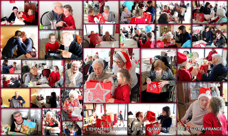 REPAS ET DISTRIBUTION DES CADEAUX DE NOËL A LA RÉSIDENCE