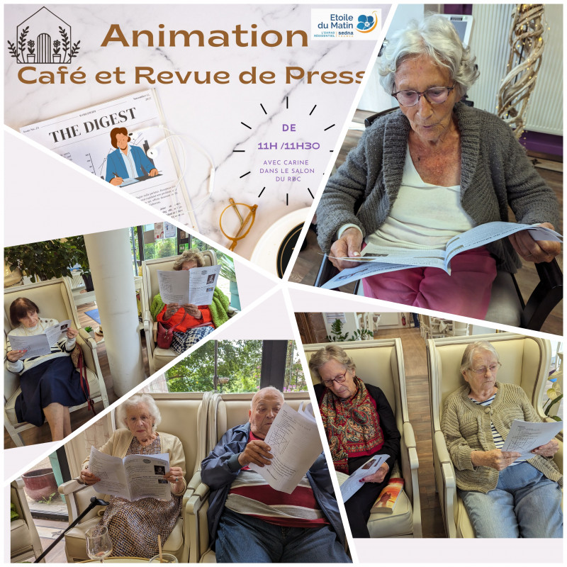 Café et Revue de Presse avec Carine et le Journal Seniors Hebdo