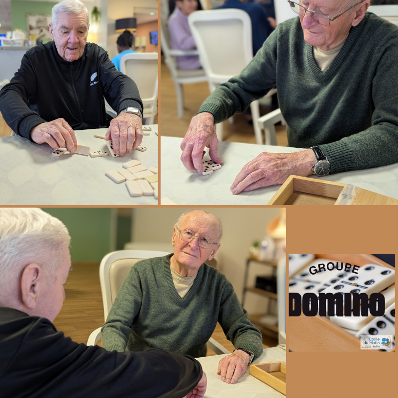 LORSQUE LES RÉSIDENTS SE RÉUNISSENT AUTOUR DU DOMINO CHAQUE APRÈS-MIDI