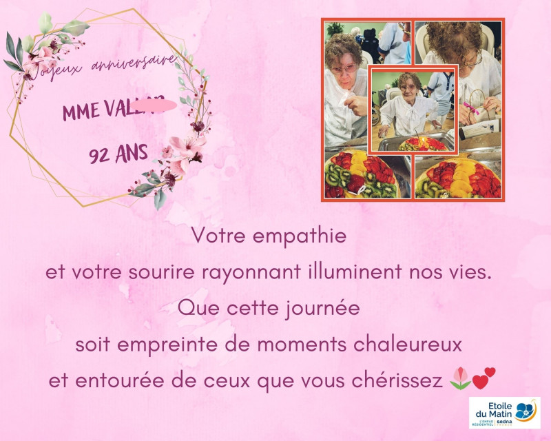 Joyeux anniversaire  Mme vall... !