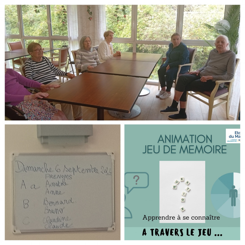 🧠 L’Unité Protégée au mois de septembre – Les ateliers mémoire