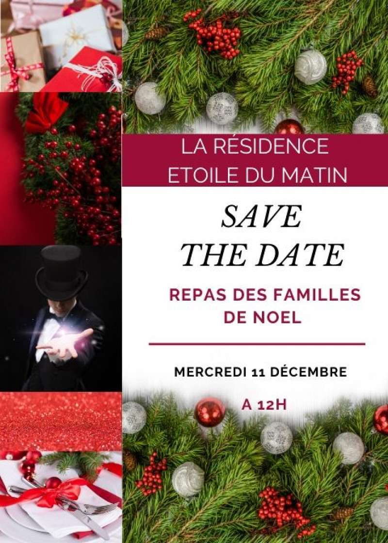 SAVE THE DATE :REPAS DES FAMILLES DE NOEL