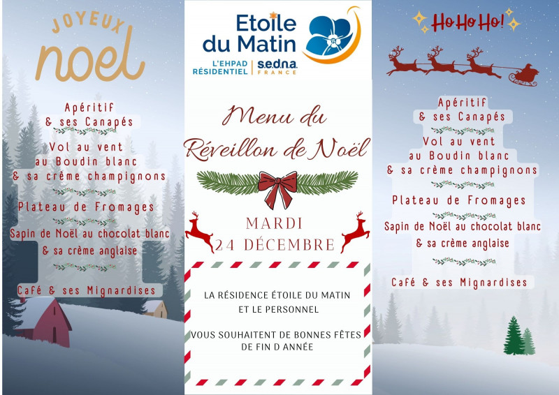 Repas de noël pour les résidents