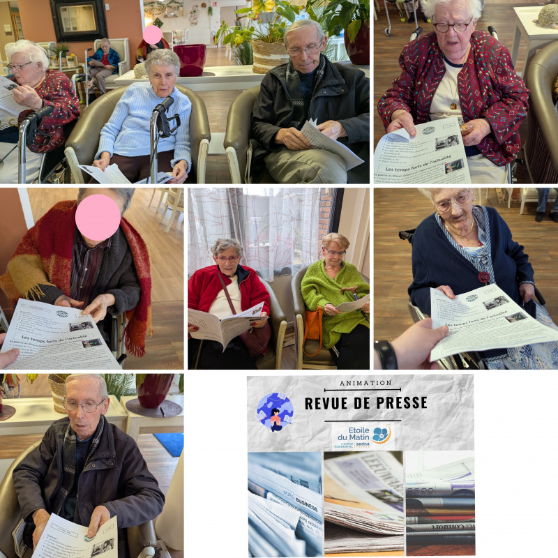 Les résidents échangent autour de l’actualité