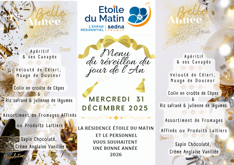 Réveillon glamour : noir chic et éclats dorés à la résidence