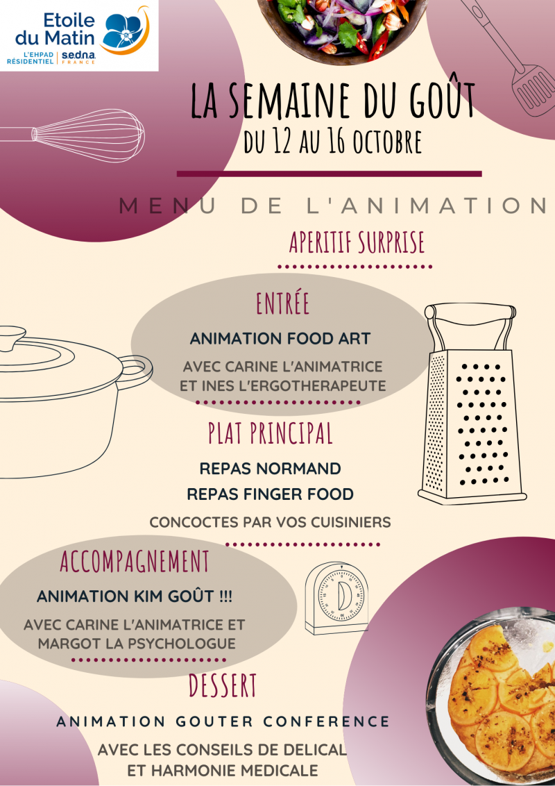 Au menu de la semaine du goût