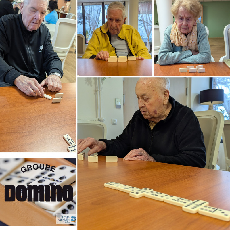 LORSQUE LES RÉSIDENTS SE RÉUNISSENT AUTOUR DU DOMINO CHAQUE APRÈS-MIDI