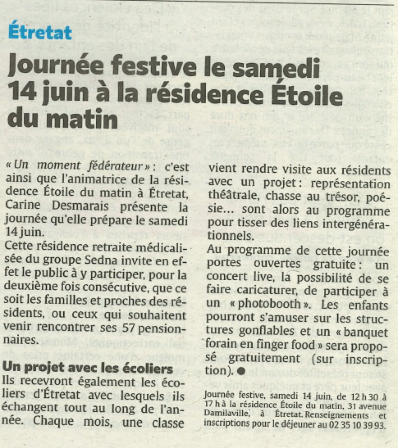 actualité EHPAD SEDNA