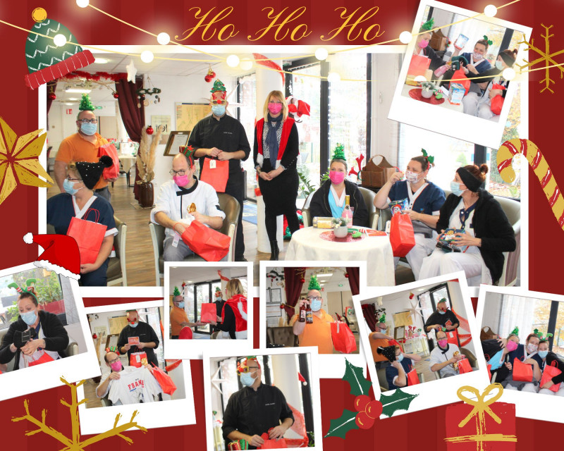 Ho ho ho , la mère noël rend visite au personnel de l’Etoile du matin !