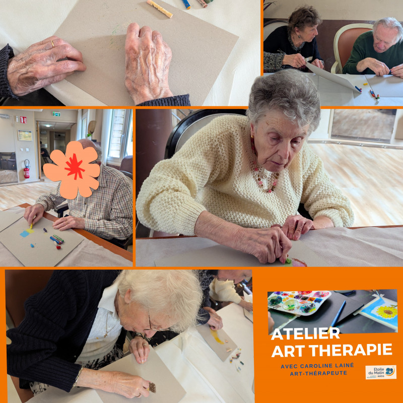 Le printemps s’invite en art-thérapie