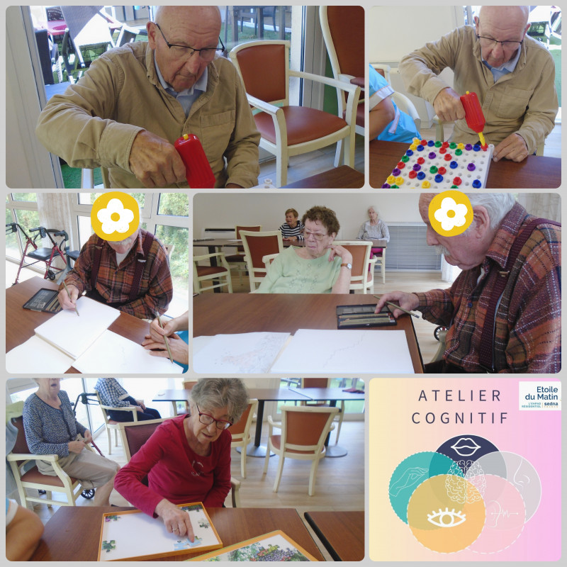 ANIMATION À L'UNITÉ PROTÉGÉE EN SEPTEMBRE les Ateliers cognitifs : motricité, logique et créativité