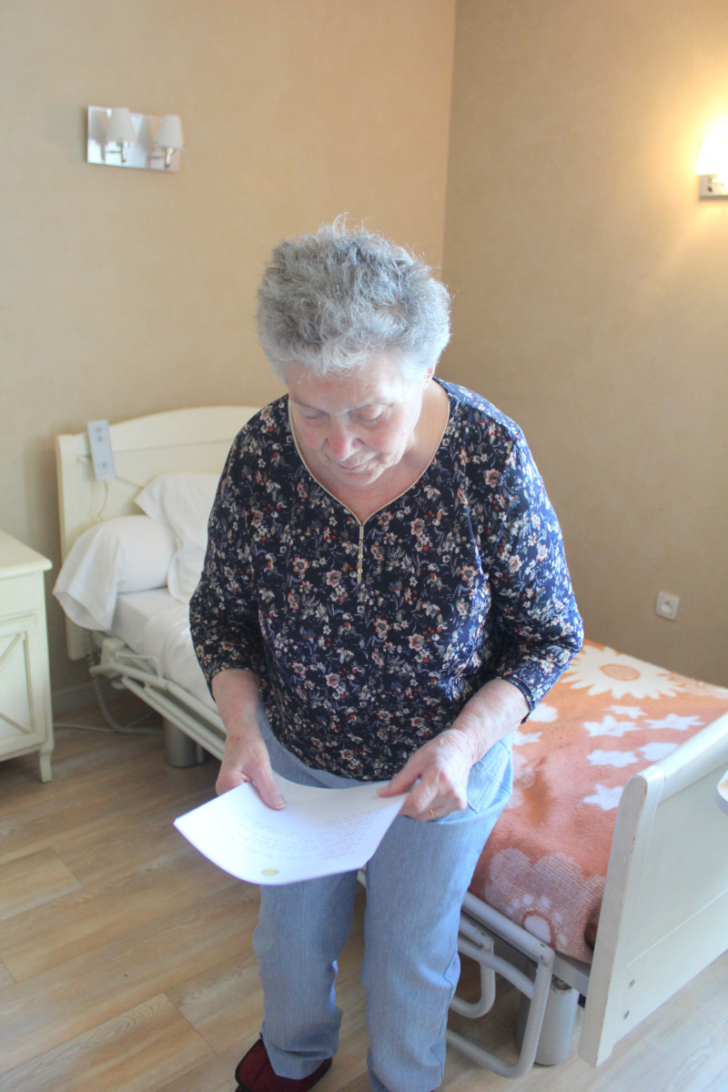 Visite du matin et distribution de "1 lettre = 1 sourire"
