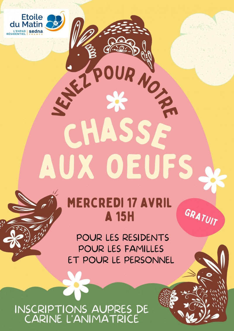 DATE DE LA CHASSE AUX ŒUFS