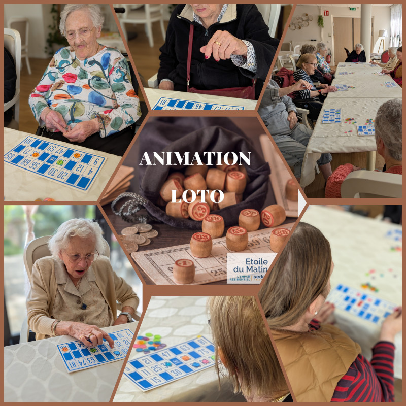 Une animation loto improvisée et réussie à la résidence Étoile du Matin !