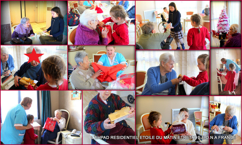 REPAS ET DISTRIBUTION DES CADEAUX DE NOËL A LA RÉSIDENCE