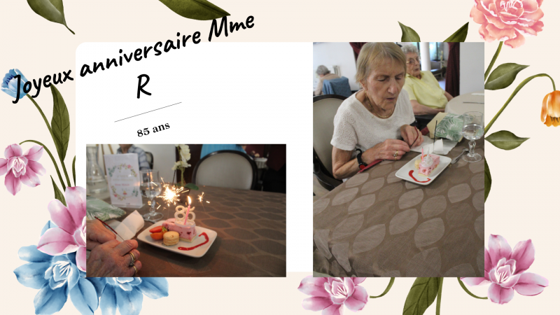 Vendredi 12 Août: Joyeux anniversaire Mme R !!!