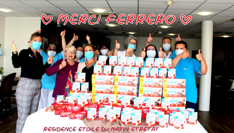 FERRERO, LA MULTINATIONALE DE LA CONFISERIE SOIGNE LES SOIGNANTS ET LES RESIDENTS