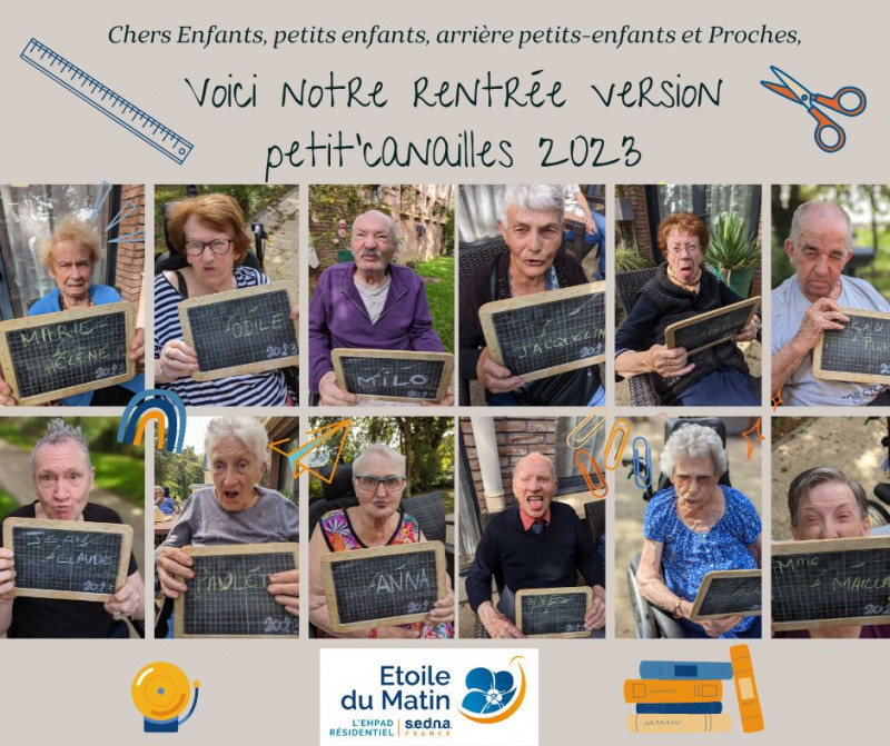 L'ANIMATION PHOTO  "SAGES ET PETITES CANAILLES" avec la version des résidents