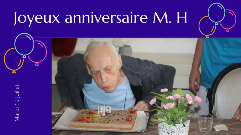 Mardi 19 Juillet: Joyeux anniversaire M H !!!