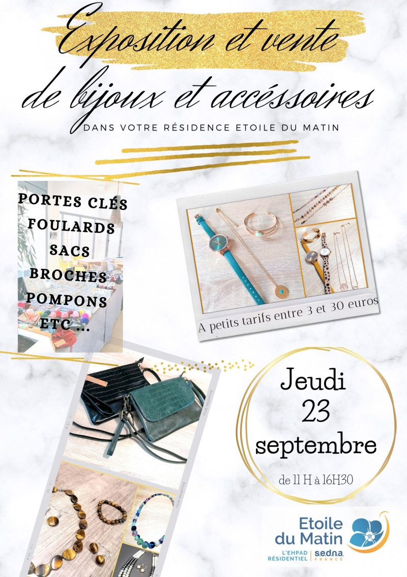 La semaine prochaine à la résidence ...une exposition vente de bijoux et d'accessoires