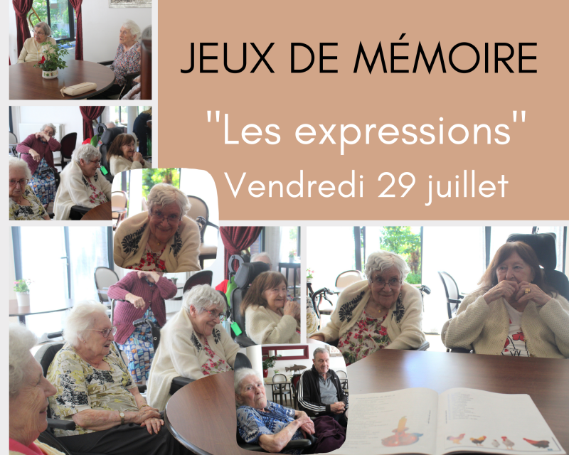 Animation jeux de mémoire « Les Expressions »