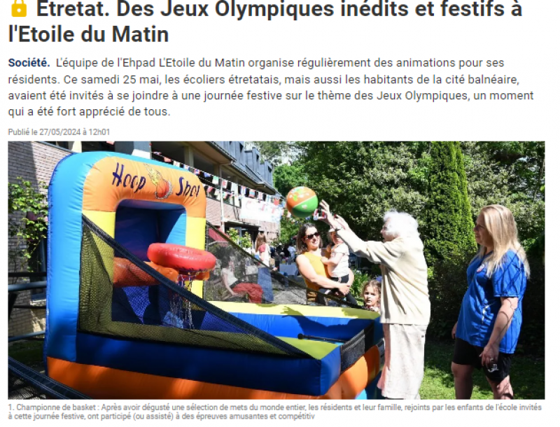 ARTICLE DU COURRIERS CAUCHOIS DU 31 mai 2024