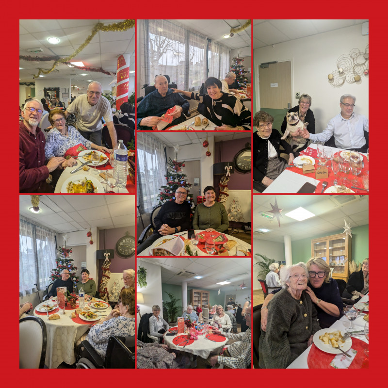 Repas avec les résidents et leurs familles