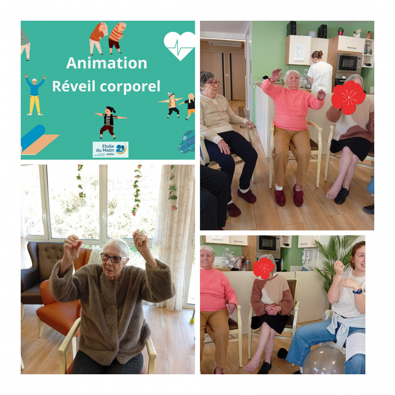 ANIMATION À L'UNITÉ PROTÉGÉE EN MARS: Les ateliers avec Inès, psychomotricienne