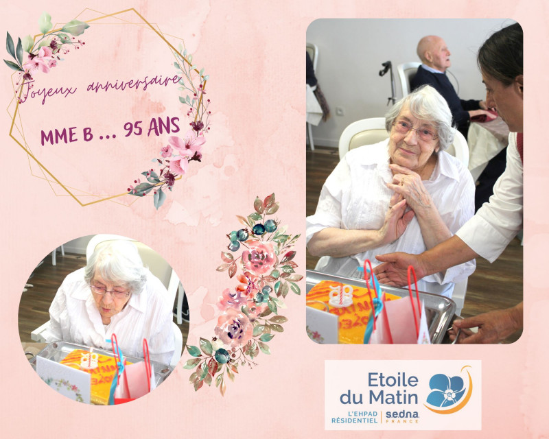 Joyeux 95e anniversaire, chère Madame B  !