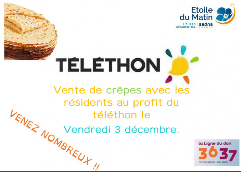 vente de crêpes au profit du Téléthon