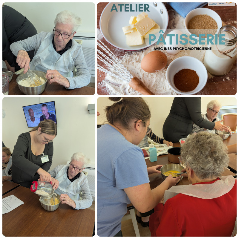 ANIMATION À L'UNITÉ PROTÉGÉE EN SEPTEMBRE Atelier pâtisserie : douceurs et transmission