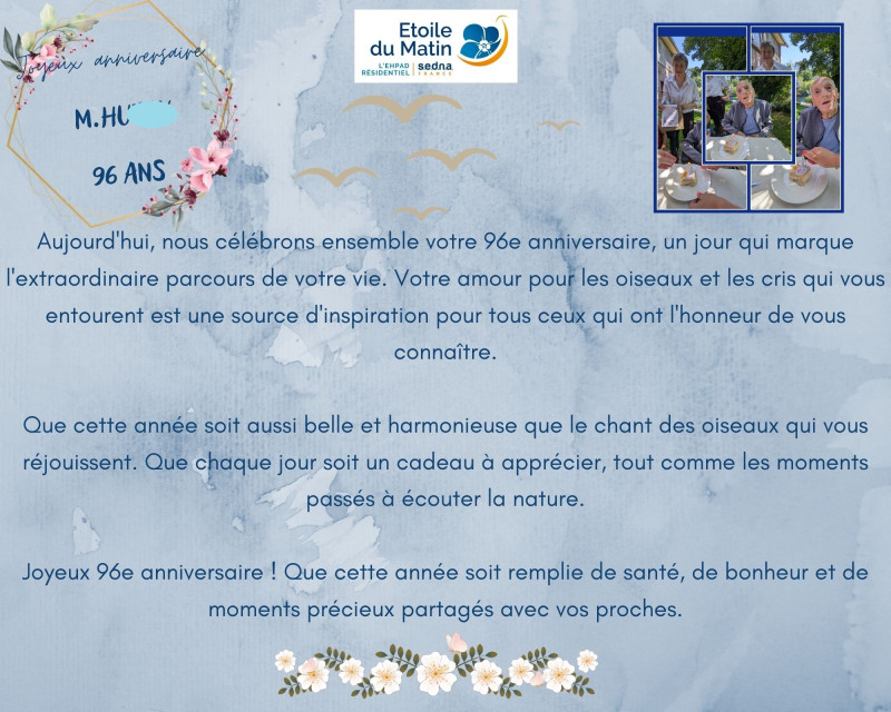 Joyeux anniversaire  M. Hur.... 96 ans !